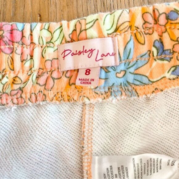 Paisley Lane Floral Flutter Sleeve Matching Outfit Size 8 - Picture 2 of 4